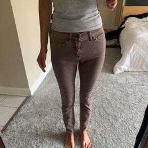 BDG Brown High Rise Skinny Jeans - Size 27